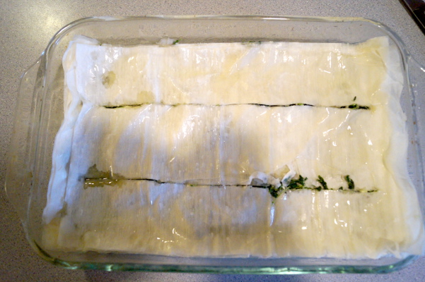 Spinach Borek Scored